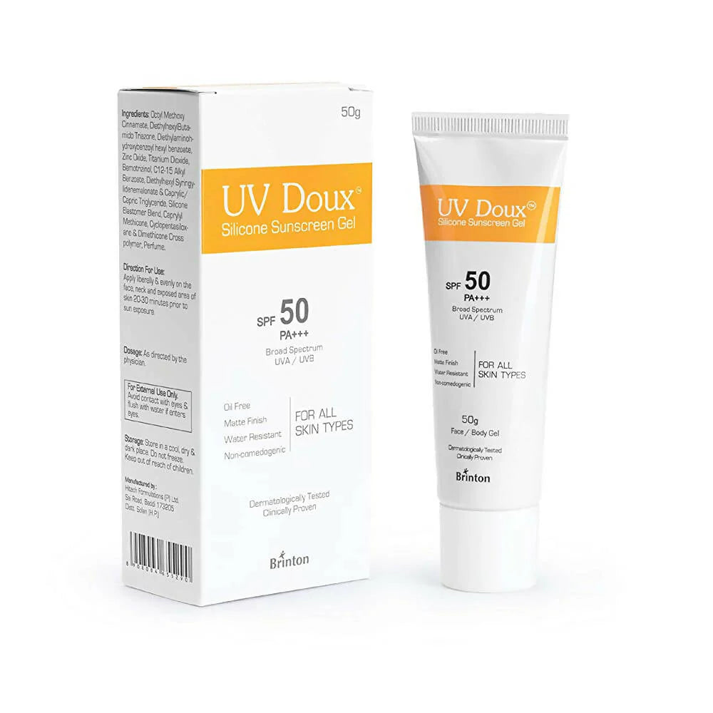 UV Doux Silicone Sunscreen Gel For Face & Body with SPF 50 PA+++ (50gm)