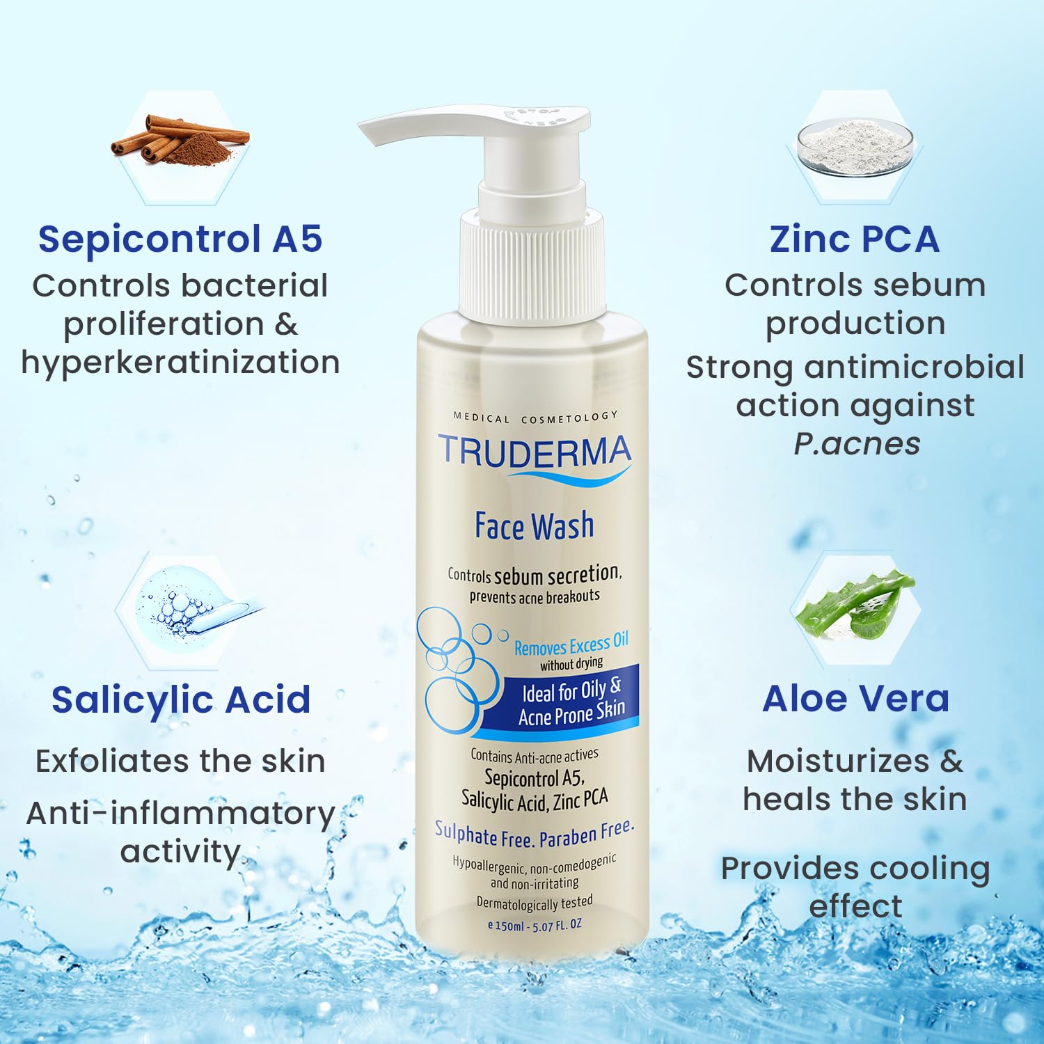 Truderma Face Wash with 1% Salicylic Acid